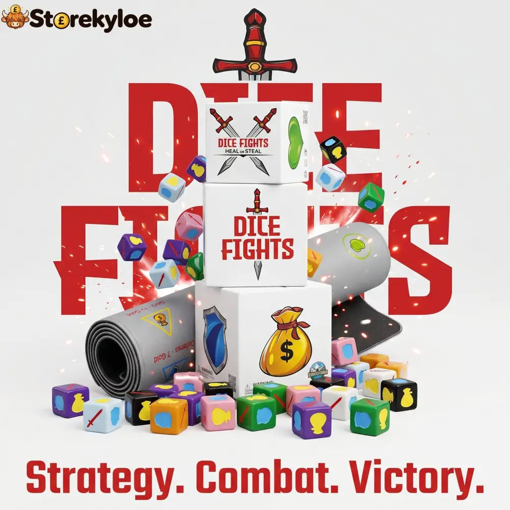🎲Ultimate Dice Fights Bundle: 2-Player Engine Builder Board Game (Dice Fights + Heal or Steal Set + Playmat)