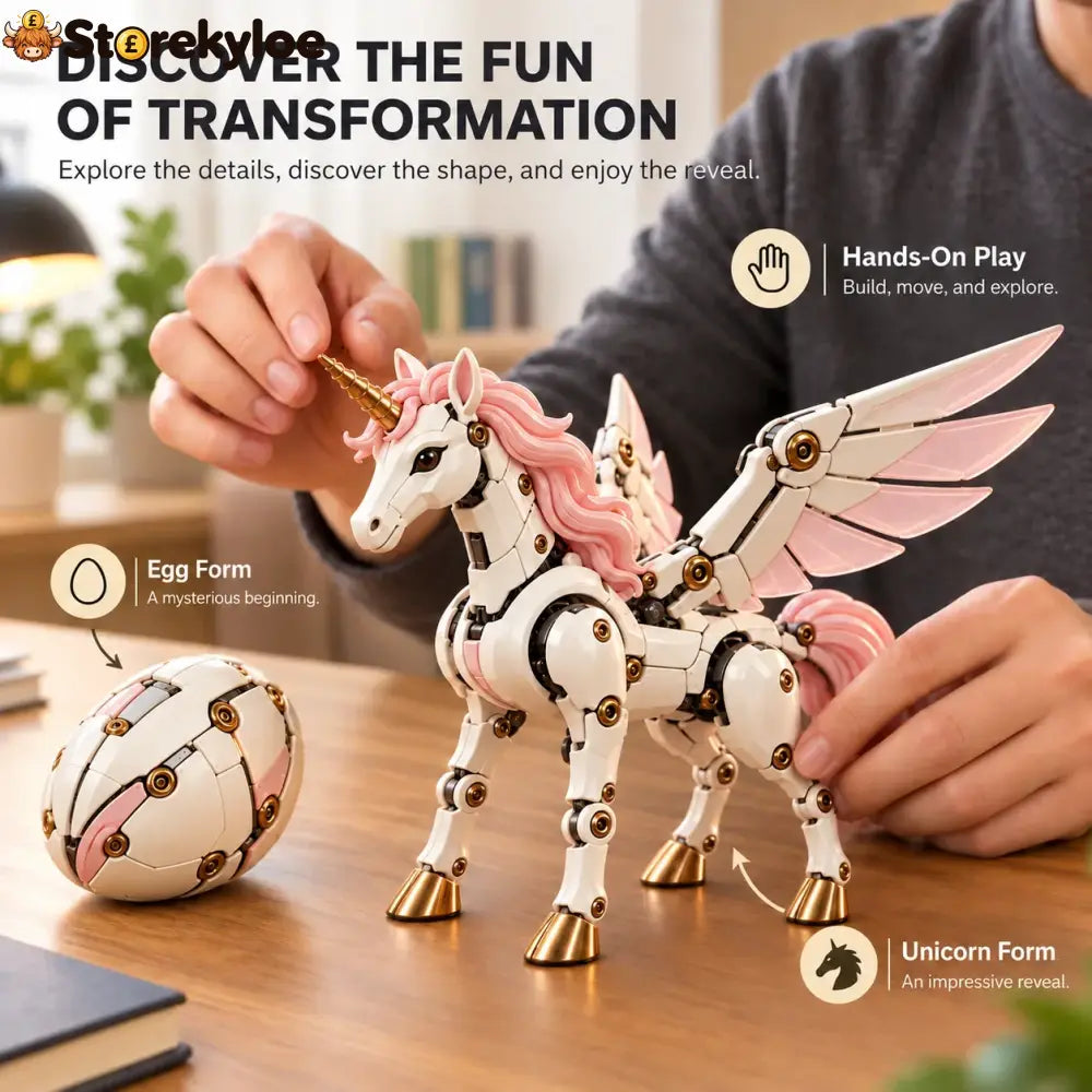 🥚🦄 UnicornMorph – Egg to Unicorn Transforming Mechanical Toy