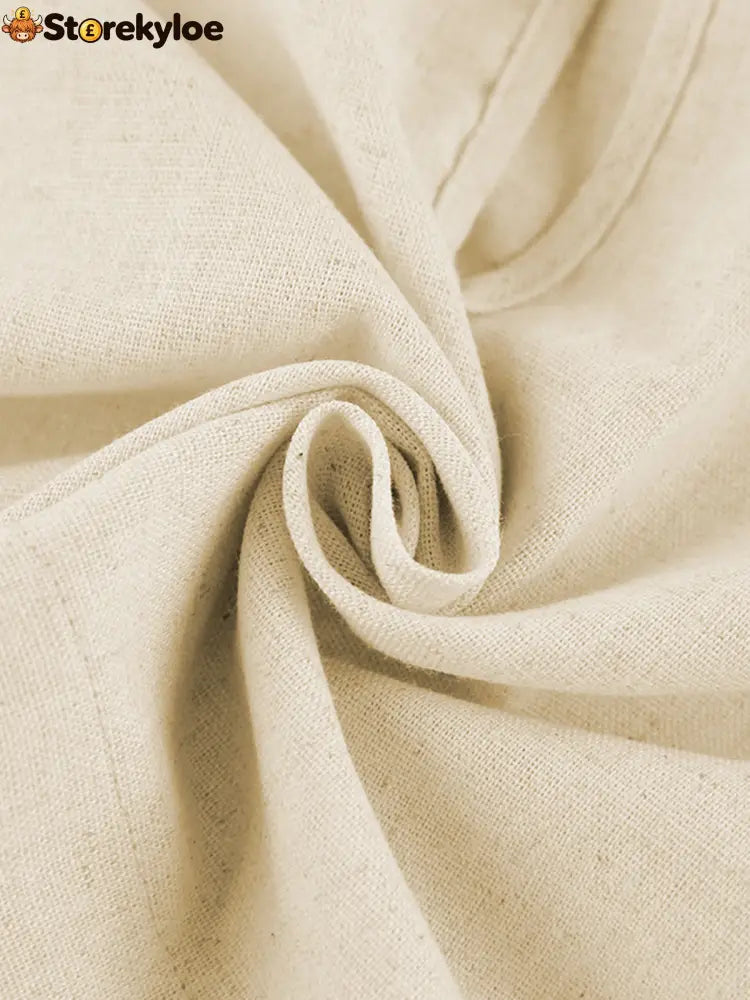 Utility Linen Two Piece Wide Leg Pants Set