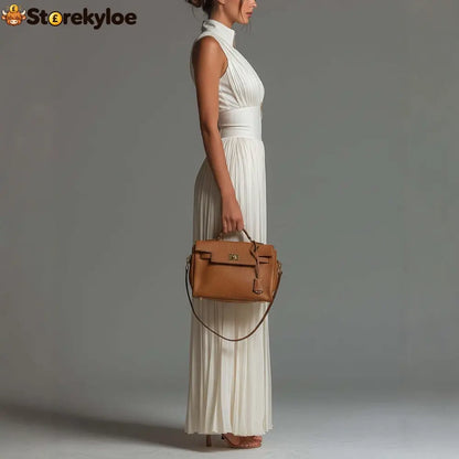 V-neck Sleeveless Zip-up Pleated Wide-leg Chiffon Jumpsuit