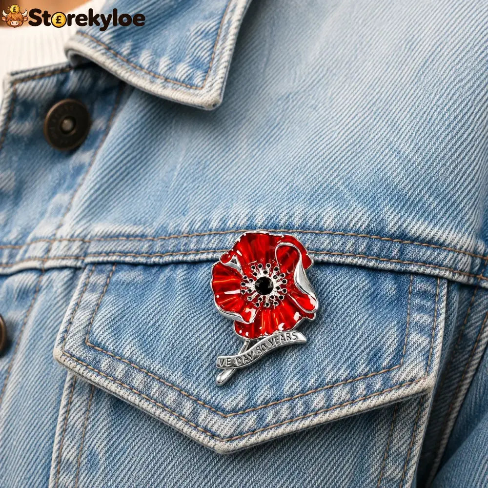 VE Day 80 Poppy Brooch | Limited Edition Anniversary Keepsake - Buy 1