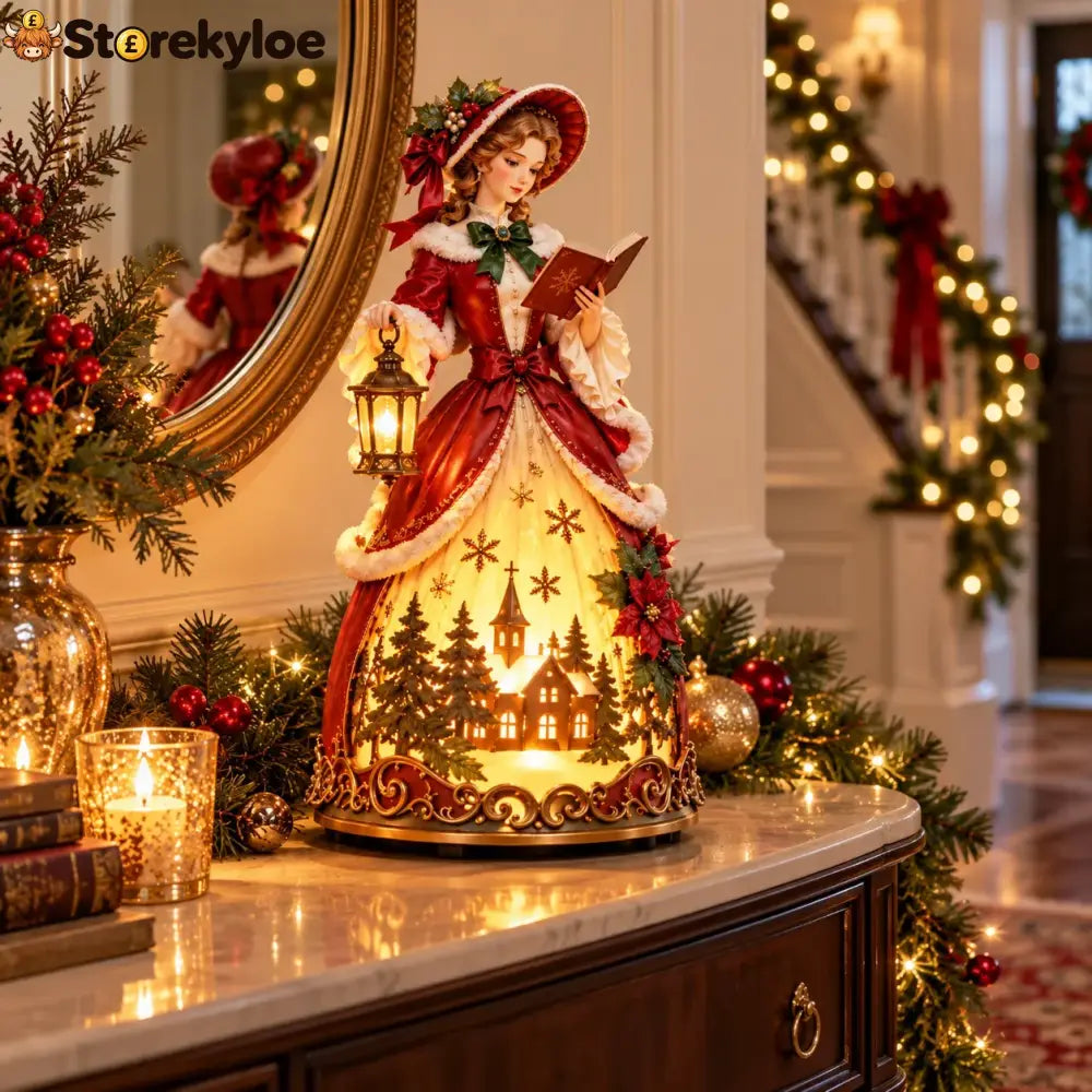 ✨ Victorian Christmas Caroler Lamp – A Glowing Old-fashioned Christmas Scene