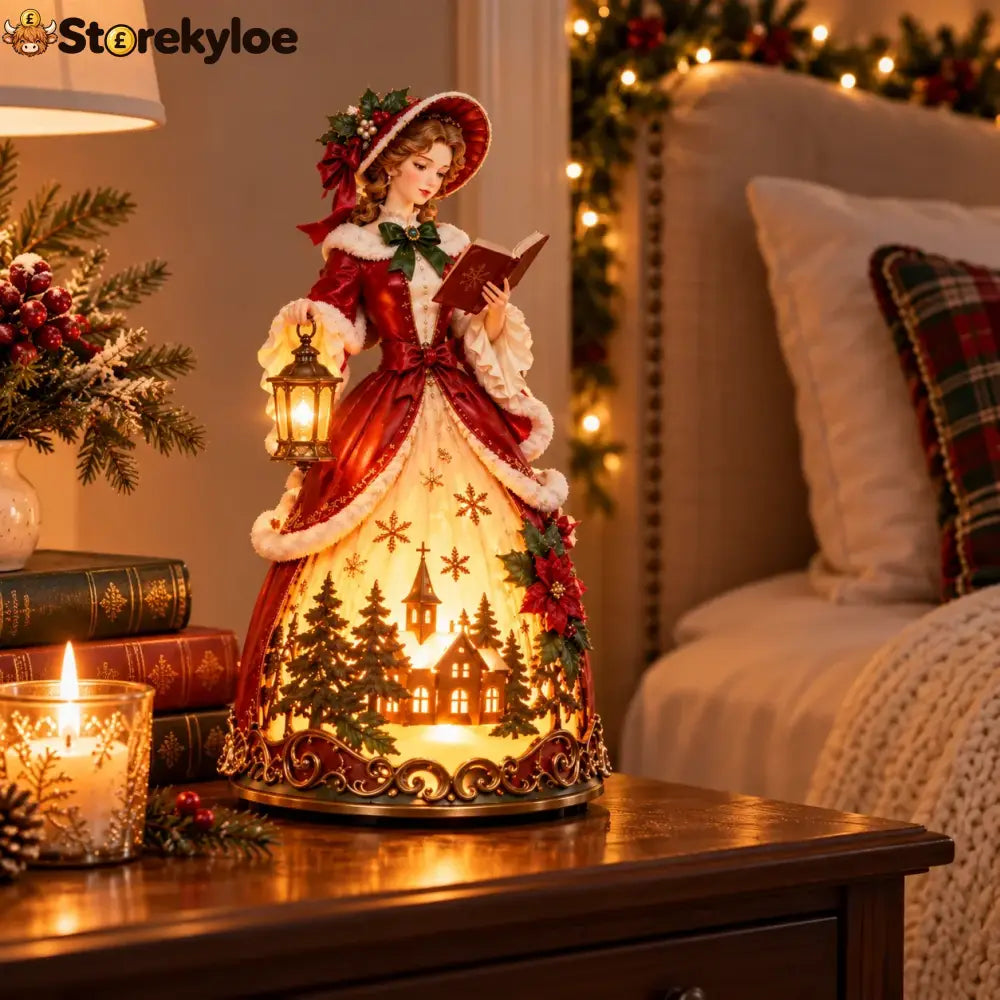 ✨ Victorian Christmas Caroler Lamp – A Glowing Old-fashioned Christmas Scene