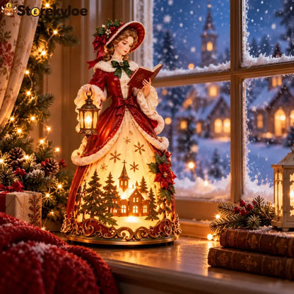 ✨ Victorian Christmas Caroler Lamp – A Glowing Old-fashioned Christmas Scene