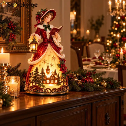 ✨ Victorian Christmas Caroler Lamp – A Glowing Old-fashioned Christmas Scene