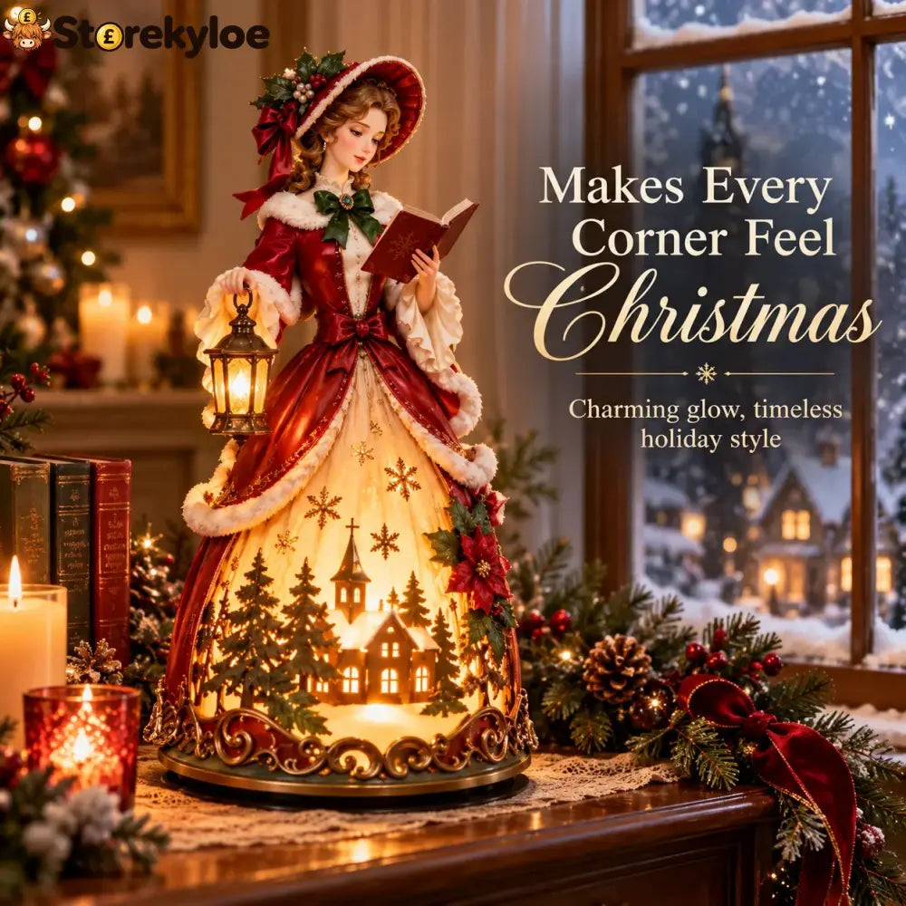 ✨ Victorian Christmas Caroler Lamp – A Glowing Old-fashioned Christmas Scene