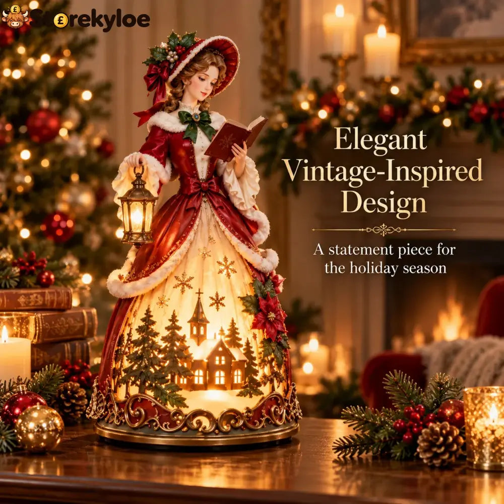 ✨ Victorian Christmas Caroler Lamp – A Glowing Old-fashioned Christmas Scene