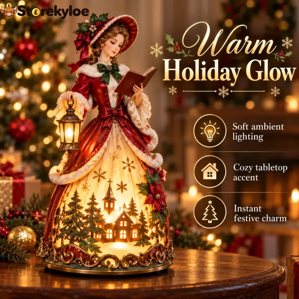 ✨ Victorian Christmas Caroler Lamp – A Glowing Old-fashioned Christmas Scene