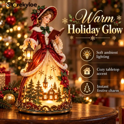 ✨ Victorian Christmas Caroler Lamp – A Glowing Old-fashioned Christmas Scene