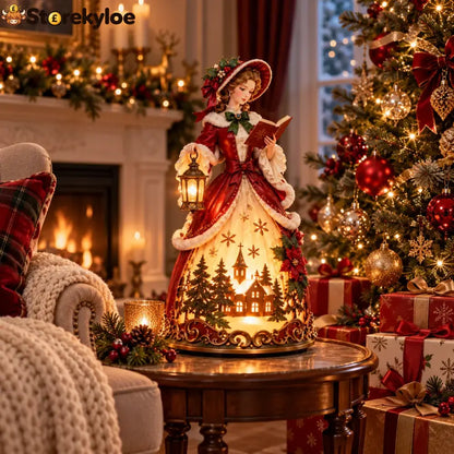 ✨ Victorian Christmas Caroler Lamp – A Glowing Old-fashioned Christmas Scene