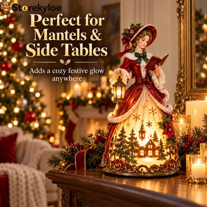 ✨ Victorian Christmas Caroler Lamp – A Glowing Old-fashioned Christmas Scene