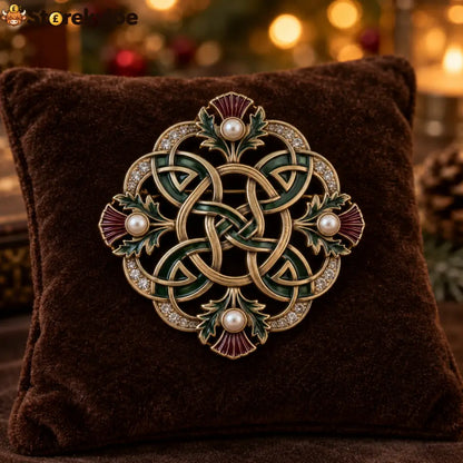 🍀✨Vintage Celtic Thistle Knot Brooch 🍀✨ - 1