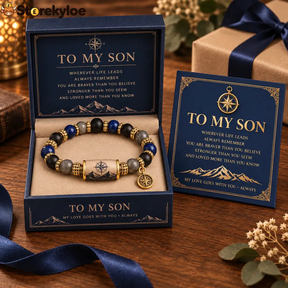 🧭vintage Compass Natural Stone Beaded Bracelet - Compass Natural Stone Beaded Bracelet