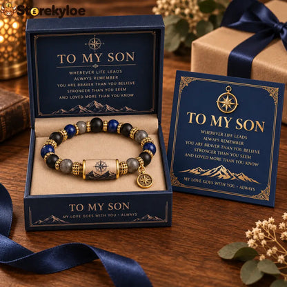 🧭vintage Compass Natural Stone Beaded Bracelet - Compass Natural Stone Beaded Bracelet