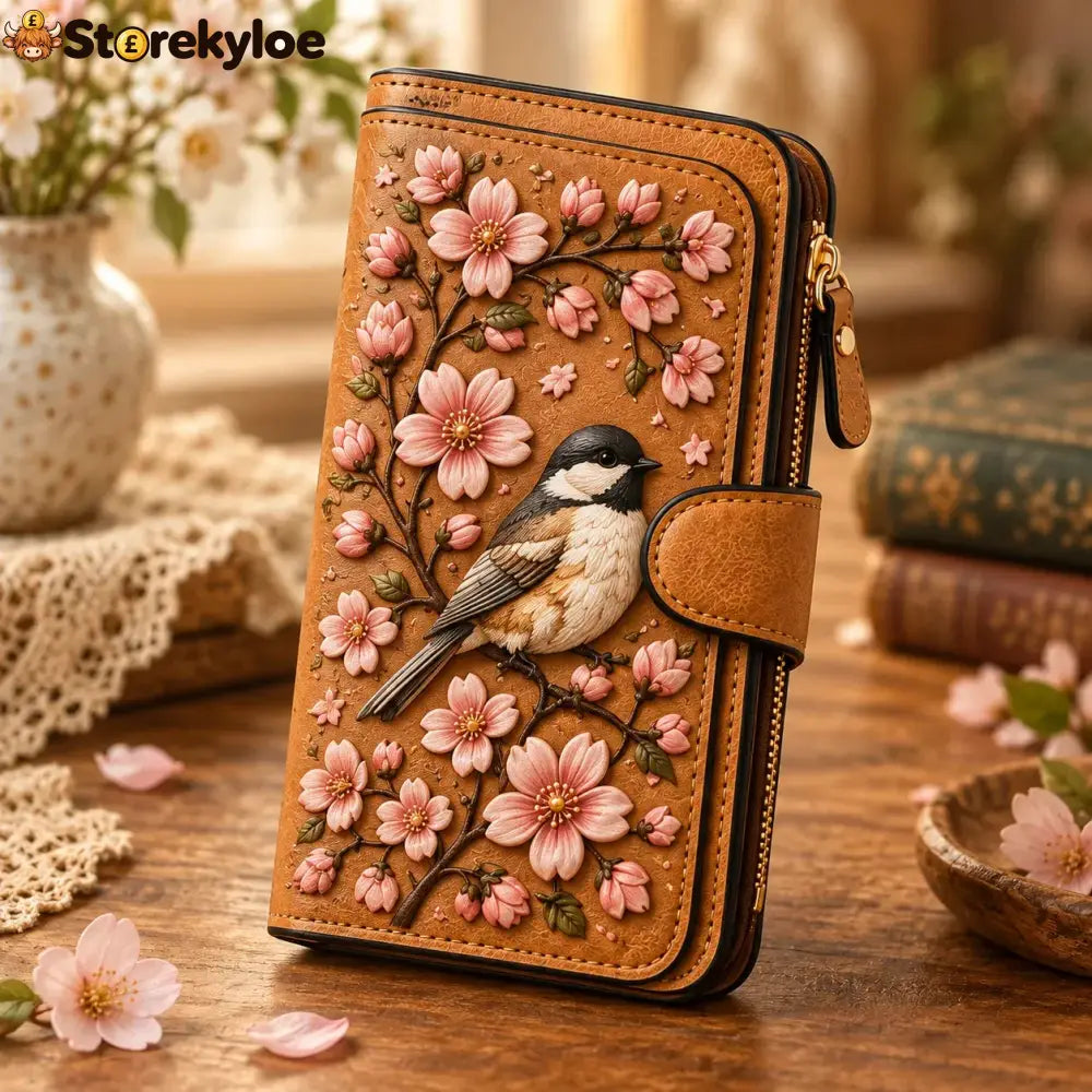 ✨ Vintage Embossed Art Wallet – Choose Your Favorite Design - 🌸 Cherry Blossom