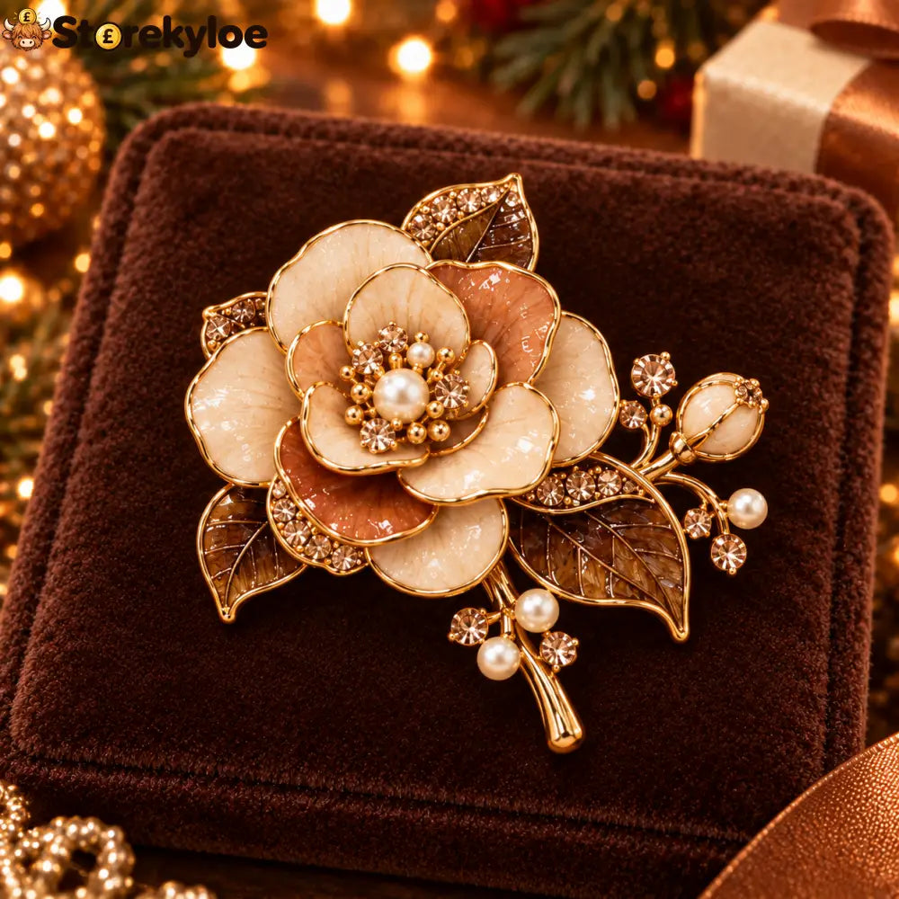 🌹✨Vintage Enamel Floral Brooch Collection 🌹✨ - Camellia