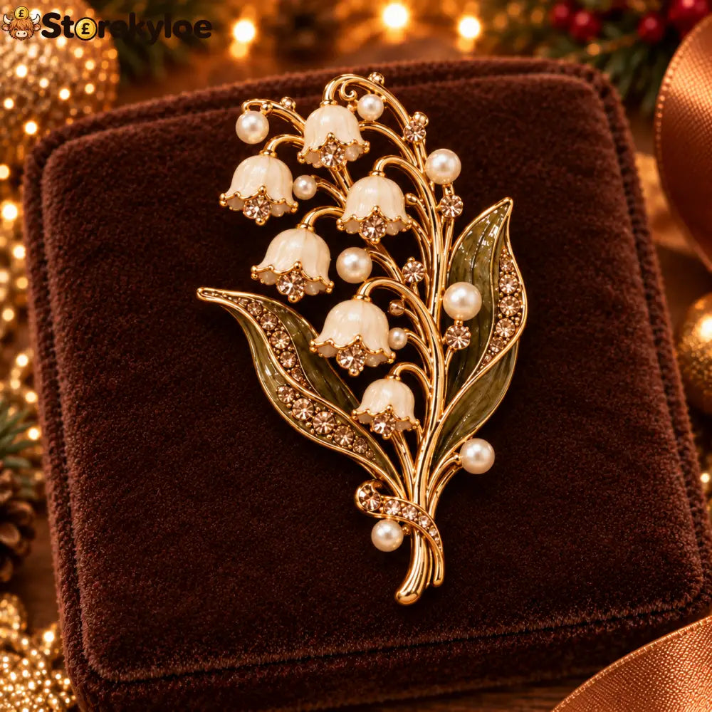 🌹✨Vintage Enamel Floral Brooch Collection 🌹✨ - Lily of the Valley