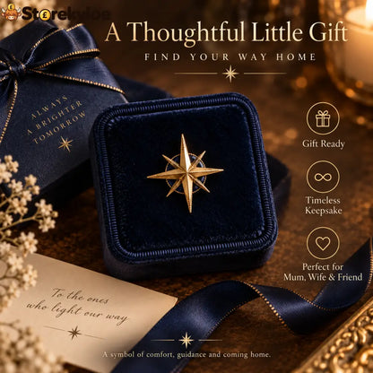 ✨vintage North Star Compass Brooch Meaningful Star Lapel Pin Gift - ✨North Star Brooch