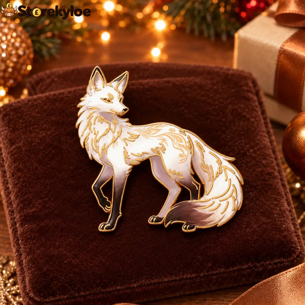 ⏳ LIMITED‑TIME FREE SHIPPING OVER £20 🦊🍂vivid Red Fox Enamel‑trimmed Vintage Brooch 🦊🍂 - B