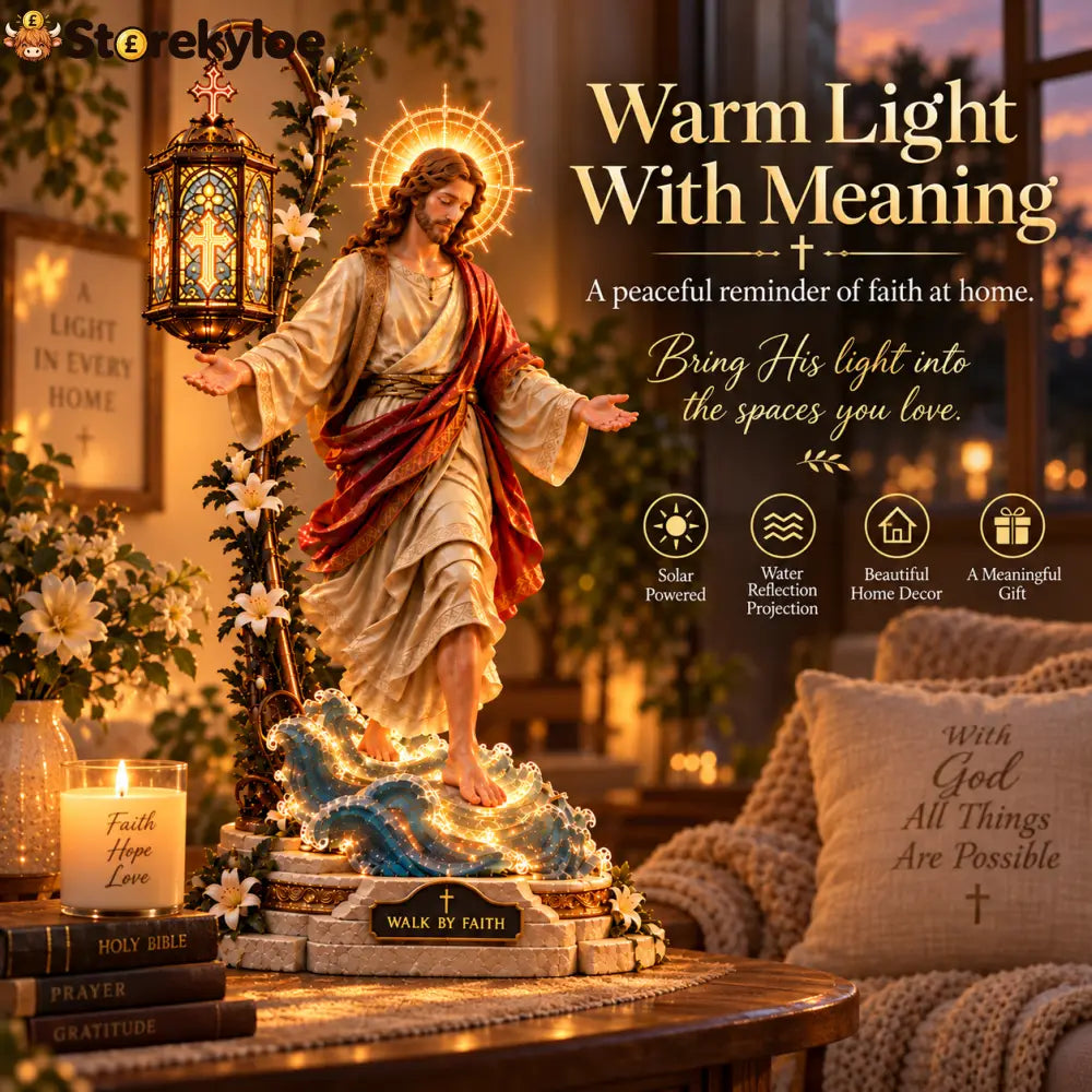 ✨ Walk by Faith™ – Jesus Walking on Water Reflection Light