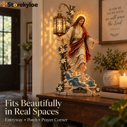 ✨ Walk by Faith™ – Jesus Walking on Water Reflection Light