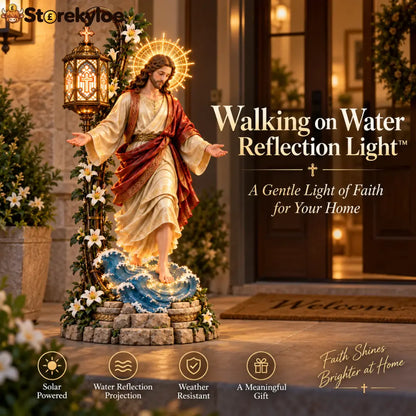 ✨ Walk by Faith™ – Jesus Walking on Water Reflection Light