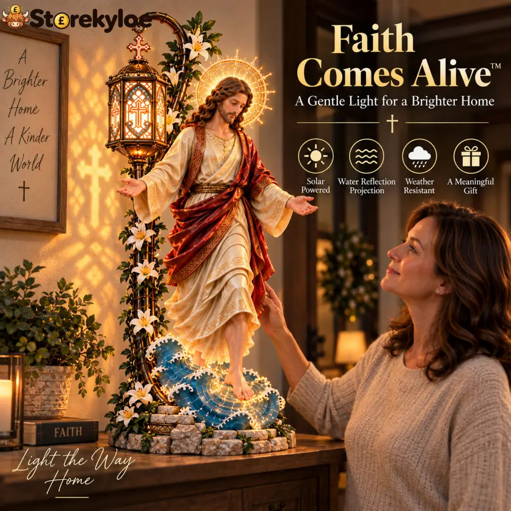 ✨ Walk by Faith™ – Jesus Walking on Water Reflection Light