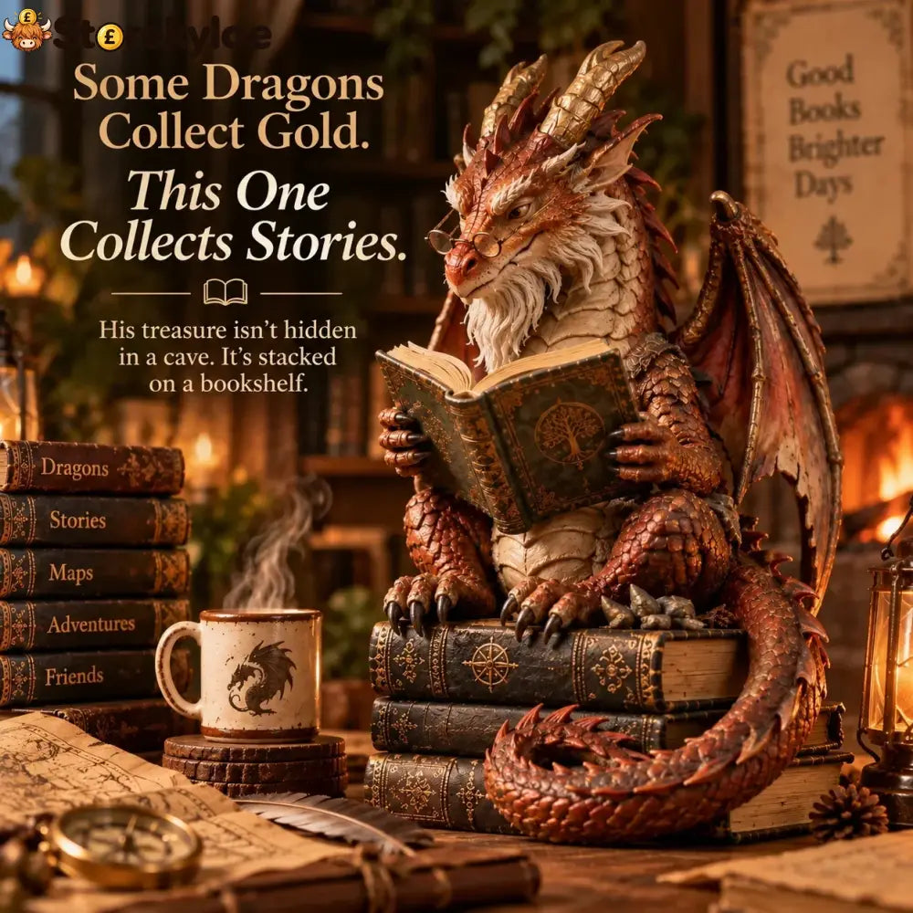 🐉 Wandering Scholar Dragon Figurine | Book Lover Décor - ❤Buy 1