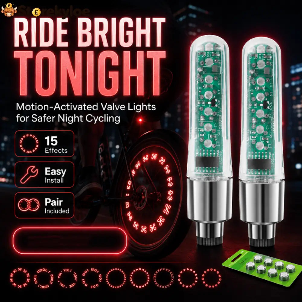 🚲Waterproof Bike Tire Valve Stem Lights✨