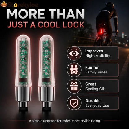 🚲Waterproof Bike Tire Valve Stem Lights✨