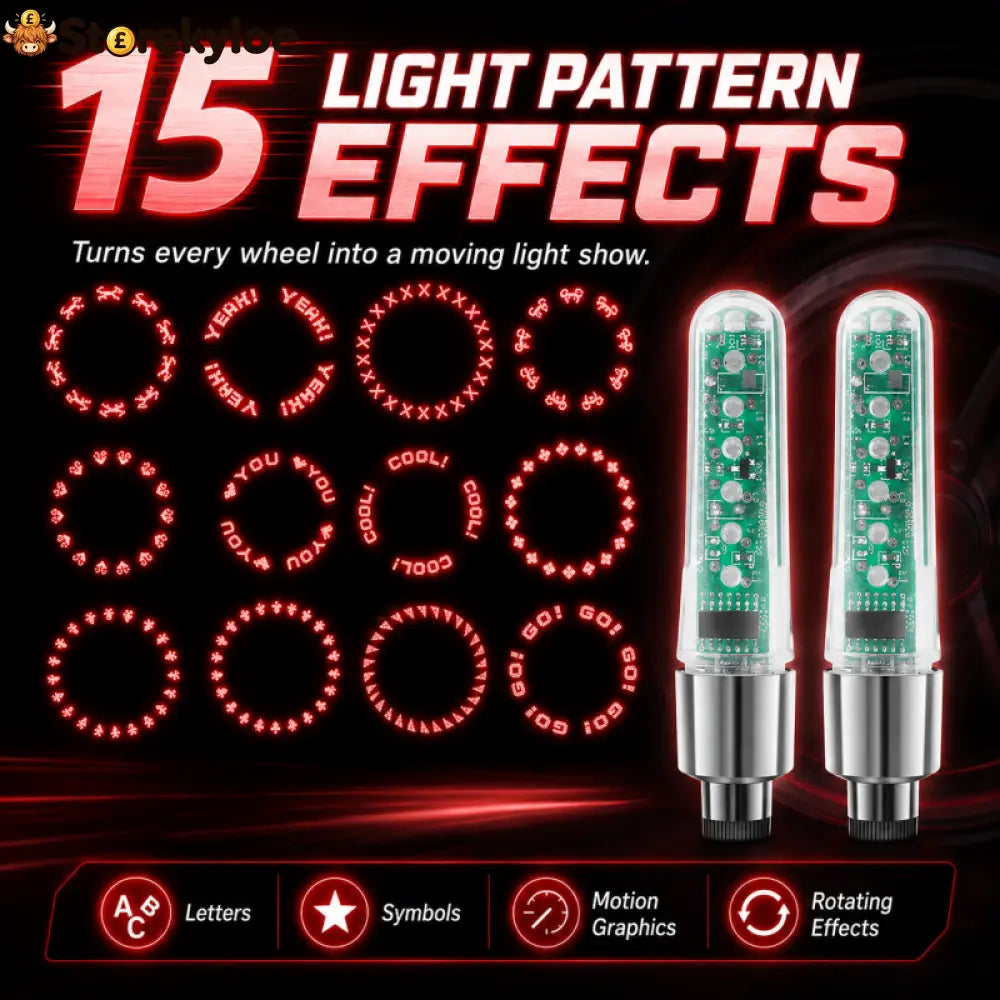 🚲Waterproof Bike Tire Valve Stem Lights✨