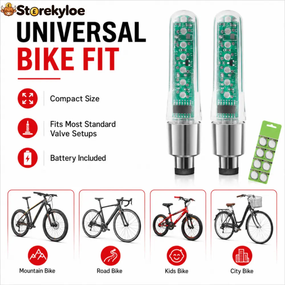 🚲Waterproof Bike Tire Valve Stem Lights✨