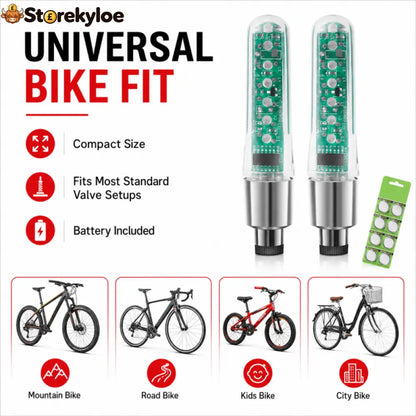 🚲Waterproof Bike Tire Valve Stem Lights✨