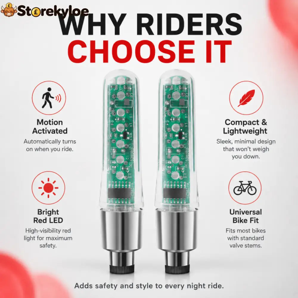 🚲Waterproof Bike Tire Valve Stem Lights✨