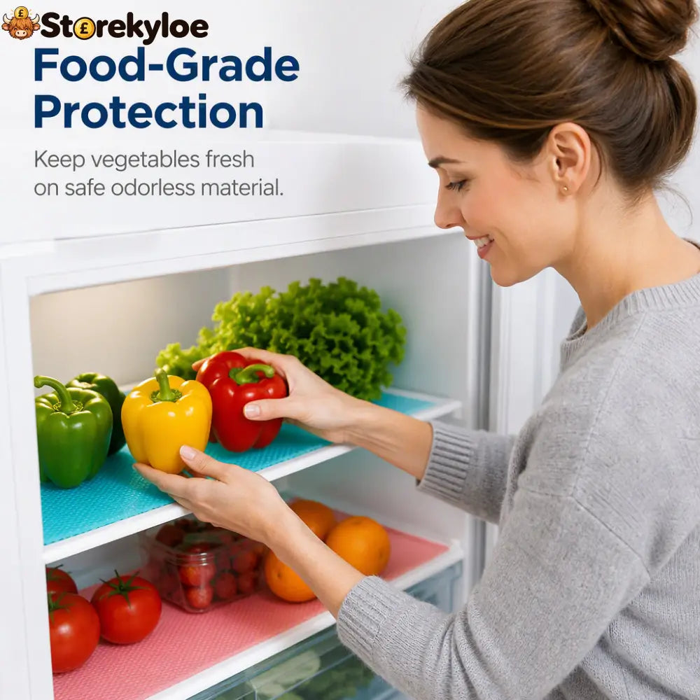 🧊 50% OFF NOW! 🛡️ Waterproof Fridge Shelf Liners – Non-slip, easy-clean & food-safe – Keeps fridge shelves fresh & organized ✨