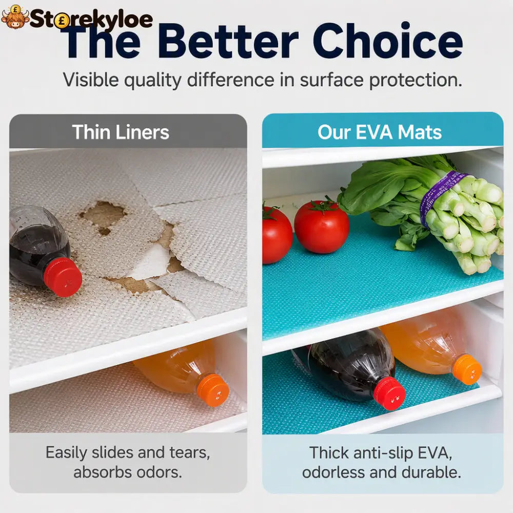 🧊 50% OFF NOW! 🛡️ Waterproof Fridge Shelf Liners – Non-slip, easy-clean & food-safe – Keeps fridge shelves fresh & organized ✨