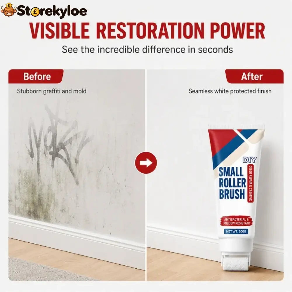 🧱🖌️✨Waterproof Wall Repair Paste with Integrated Small Roller Brush