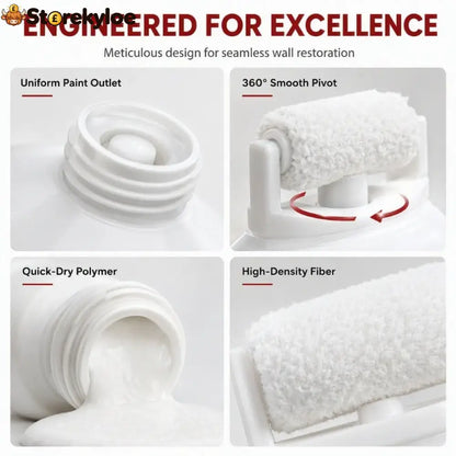 🧱🖌️✨Waterproof Wall Repair Paste with Integrated Small Roller Brush
