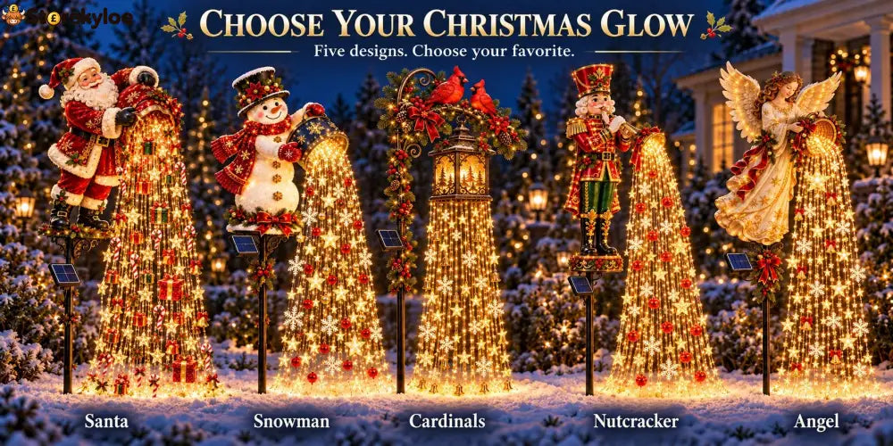 🎄 Weihnachtliche Sternenlichtkaskade – Solarbetriebene LED-Gartenstecker - €30 - €39.99