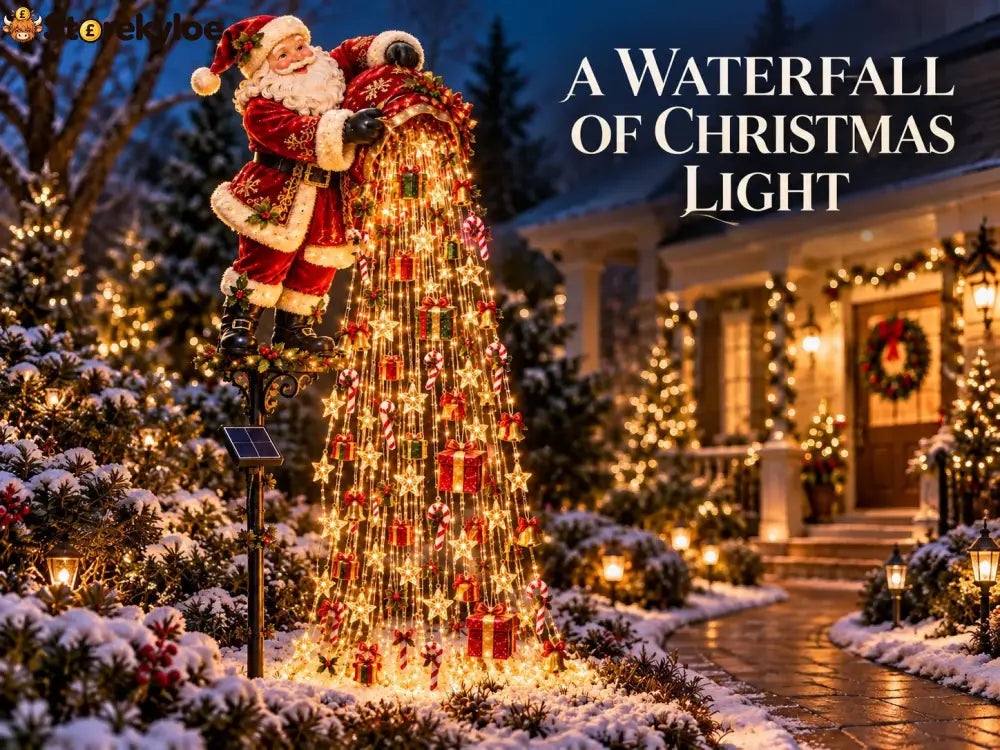 🎄 Weihnachtliche Sternenlichtkaskade – Solarbetriebene LED-Gartenstecker - €30 - €39.99