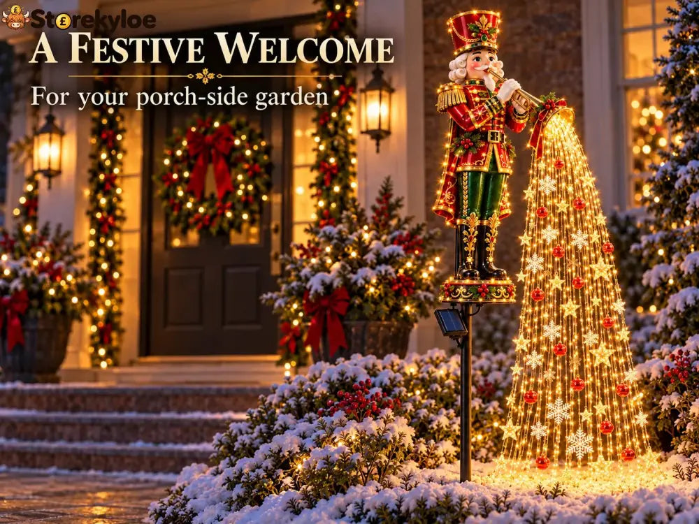 🎄 Weihnachtliche Sternenlichtkaskade – Solarbetriebene LED-Gartenstecker - €30 - €39.99