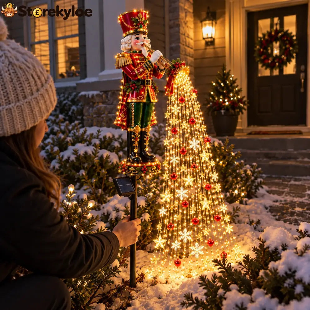 🎄 Weihnachtliche Sternenlichtkaskade – Solarbetriebene LED-Gartenstecker - €30 - €39.99