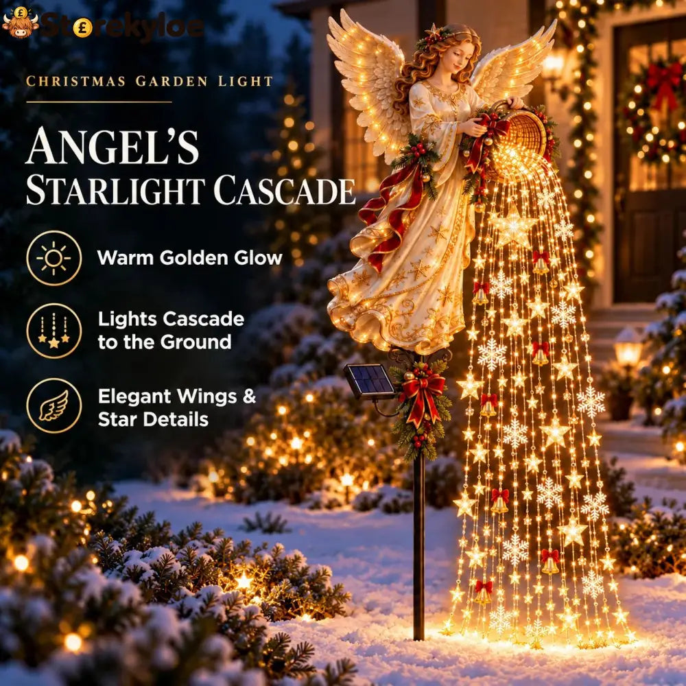 🎄 Weihnachtliche Sternenlichtkaskade – Solarbetriebene LED-Gartenstecker - 👼 Angel Starlight Basket - €30 - €39.99