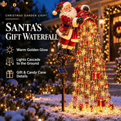 🎄 Weihnachtliche Sternenlichtkaskade – Solarbetriebene LED-Gartenstecker - 🎅 Weihnachtsgeschenk-Wasserfall - €30