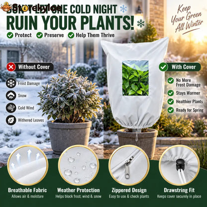 🌿 WINTER GARDEN ESSENTIAL | Plant Frost Protection Cover – Breathable Reusable Cover for Shrubs Pots & Young Trees