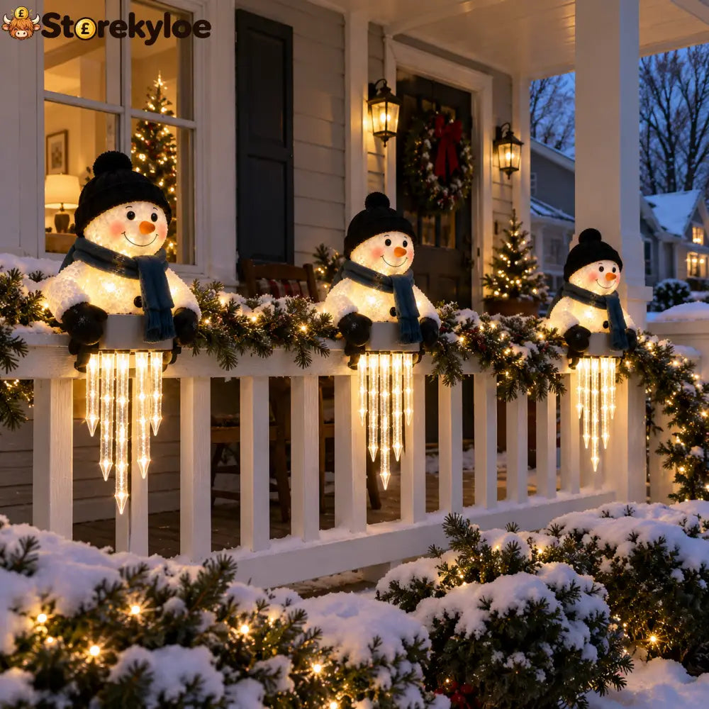 ☃️WinterGlow Snowman Icicle Light Decor