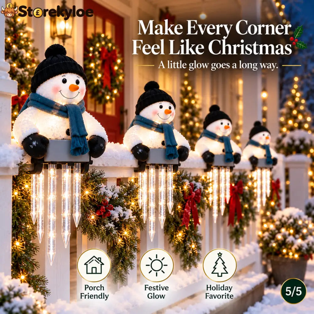 ☃️WinterGlow Snowman Icicle Light Decor