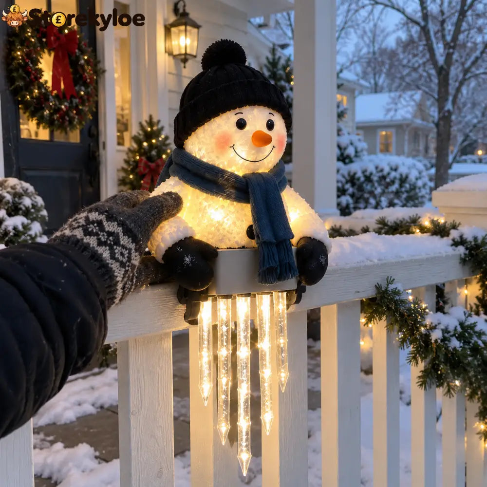 ☃️WinterGlow Snowman Icicle Light Decor