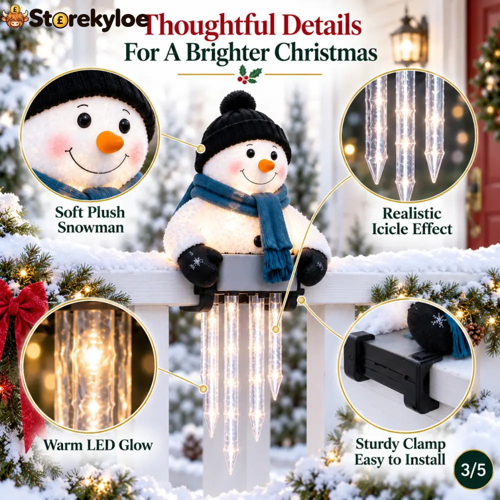 ☃️WinterGlow Snowman Icicle Light Decor