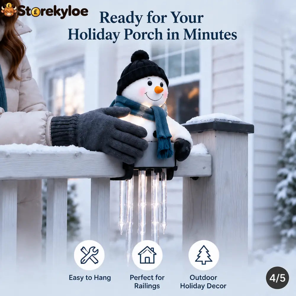 ☃️WinterGlow Snowman Icicle Light Decor